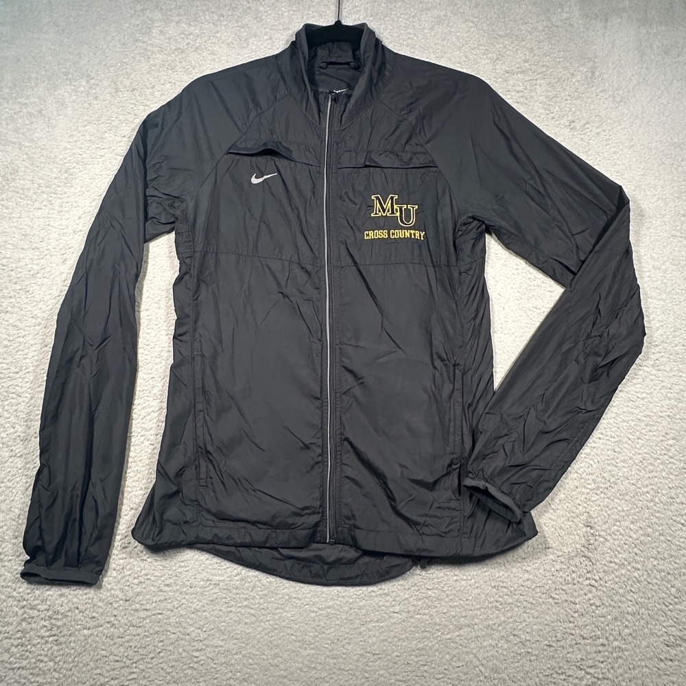 Y2K Nike Windbreaker S Black Marian University Cross Country Vented Jacket